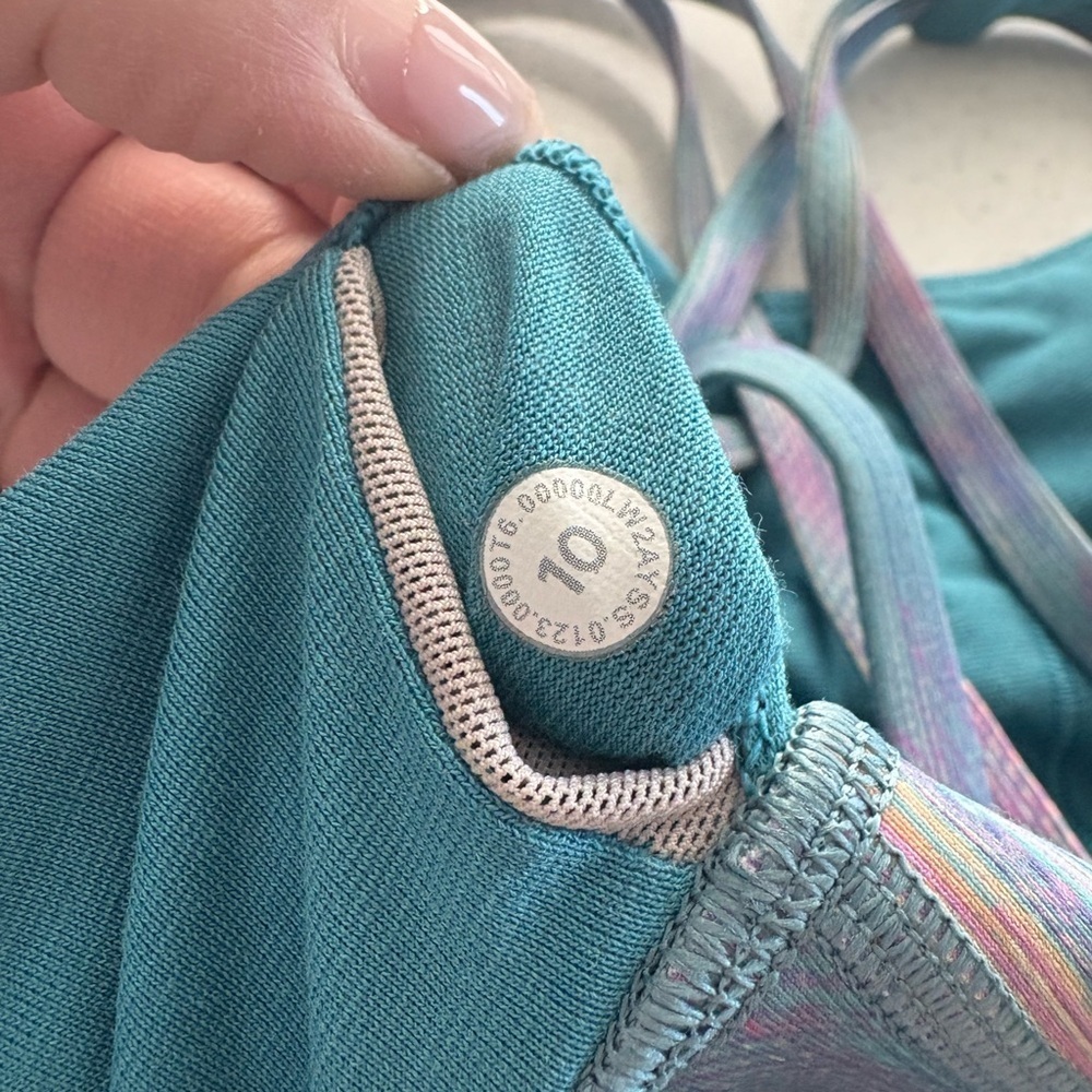 Lululemon Athletica Teal Bra - ladies size 10 - Picture 5 of 5
